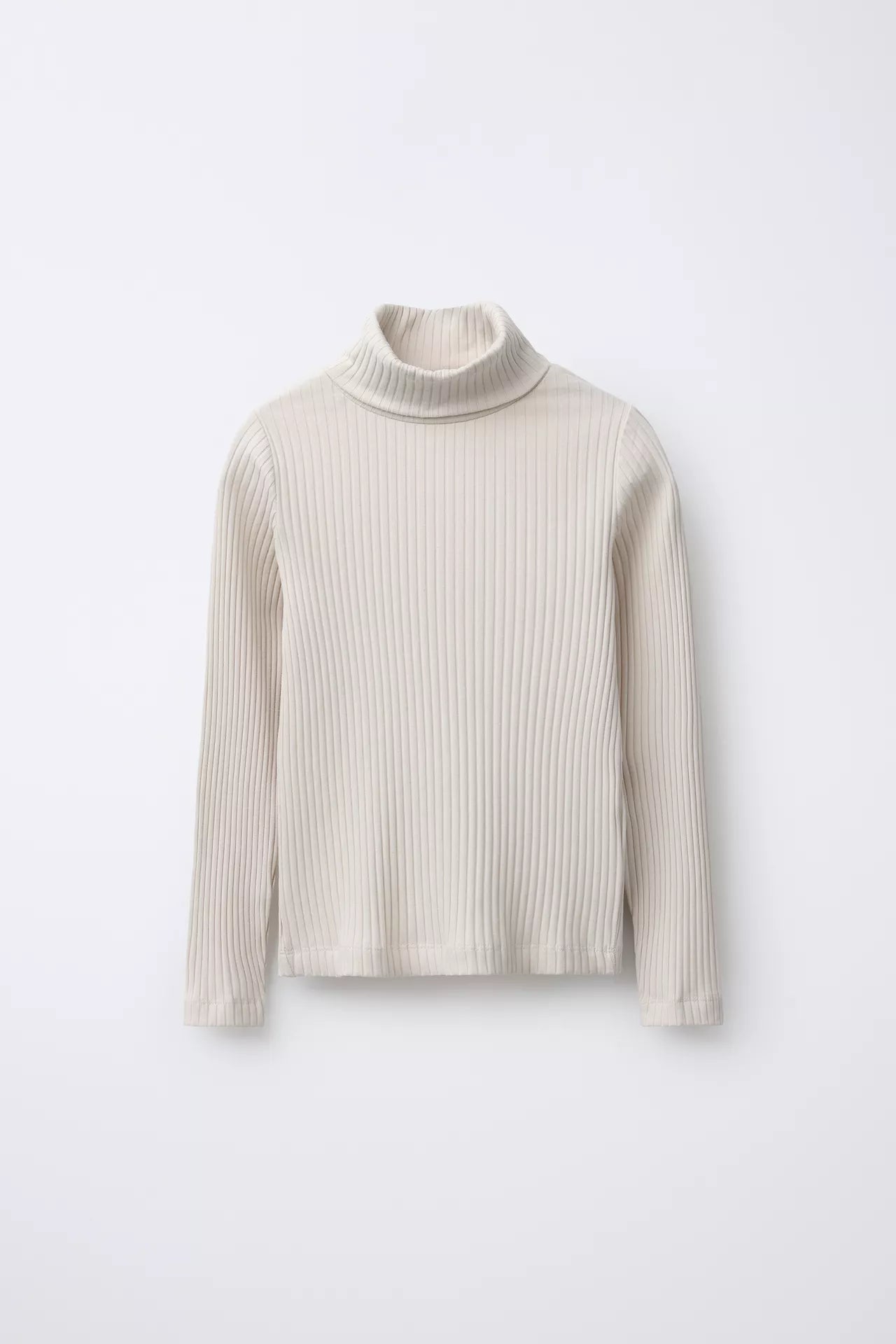 ESSENTIAL RIBBED TURTLE NECK - BEIGE