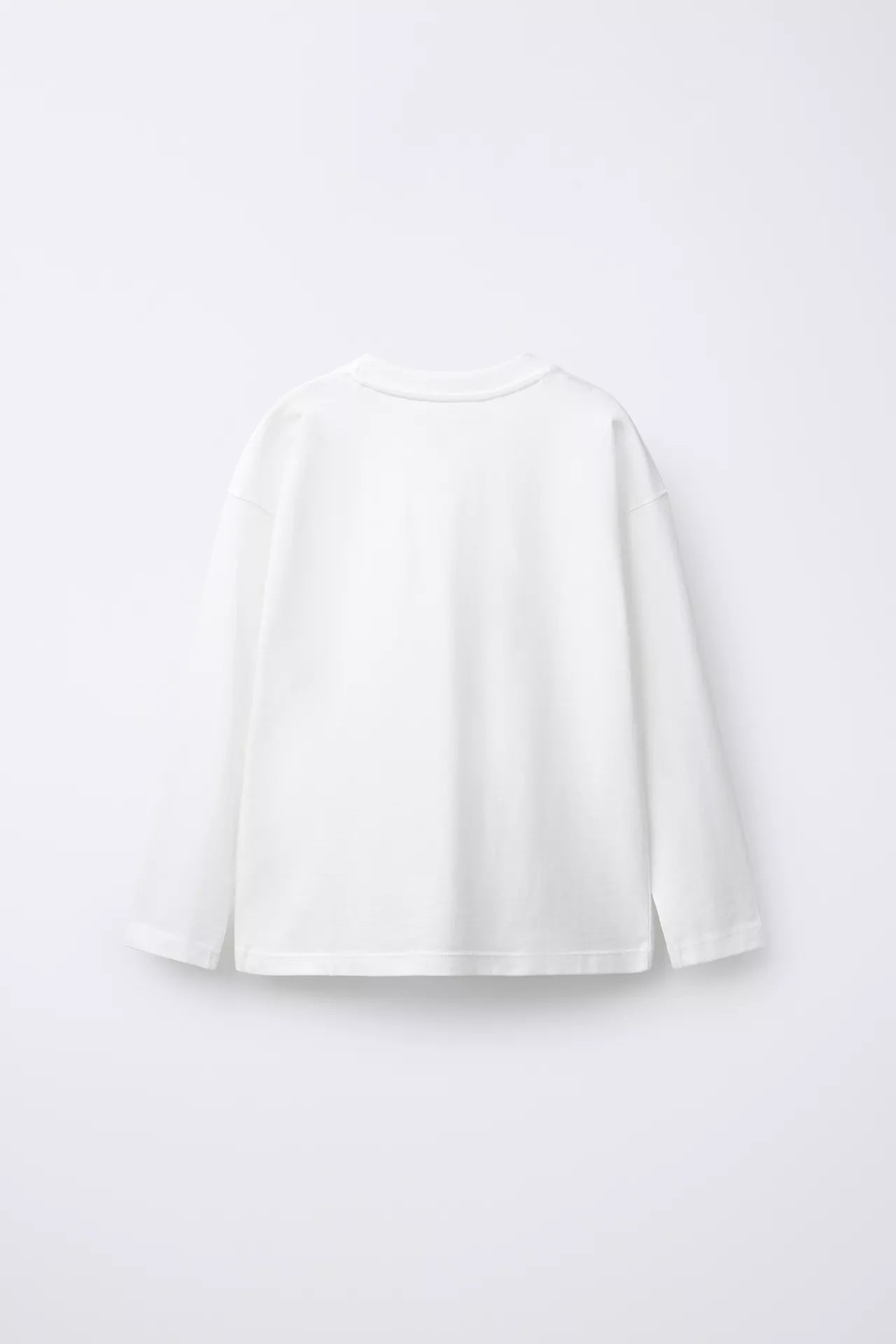 BASIC LONG SLEEVE T SHIRT - WHITE