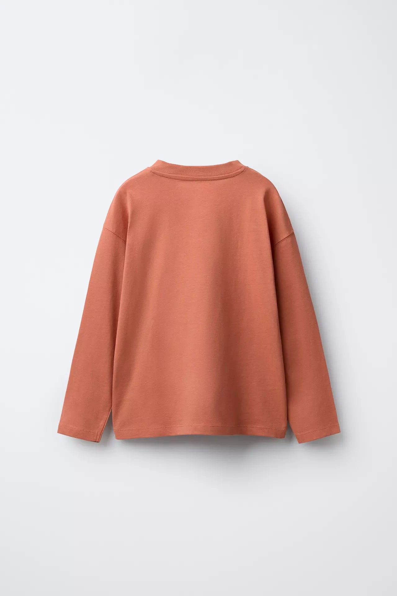 BASIC LONG SLEEVE T SHIRT - PEACH