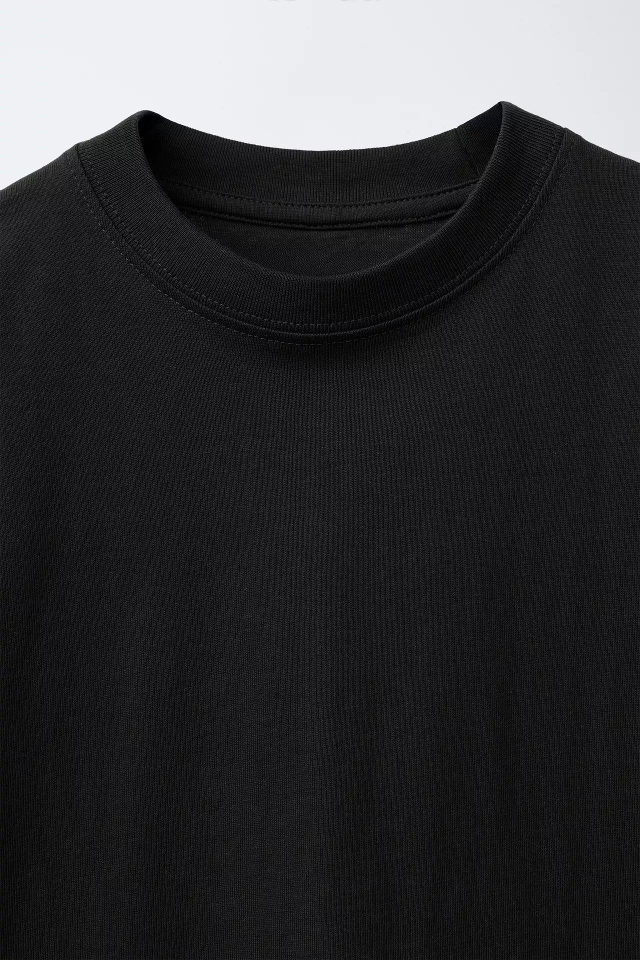 BASIC LONG SLEEVE T SHIRT - BLACK