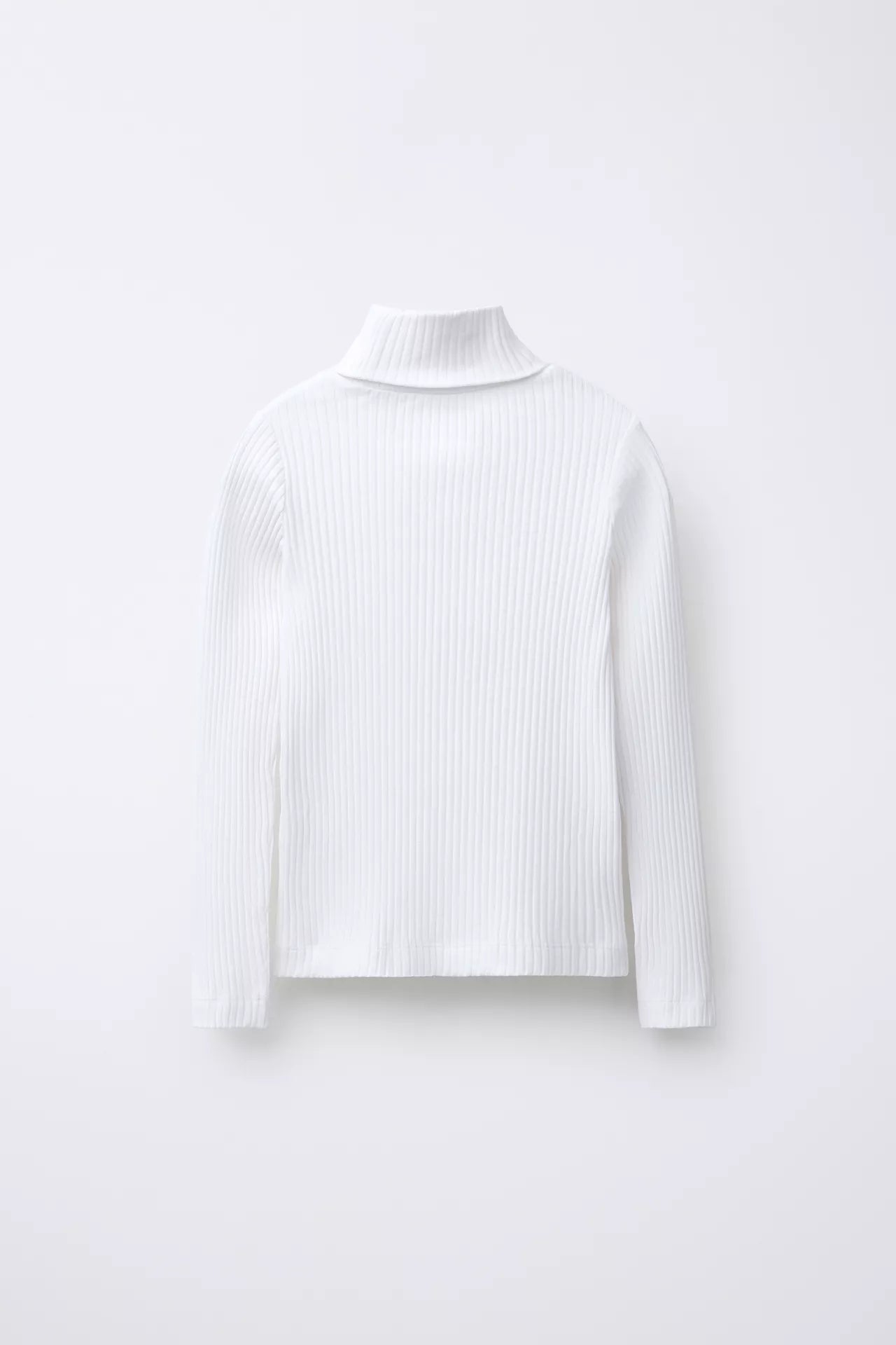 ESSENTIAL RIBBED TURTLE NECK - WHITE