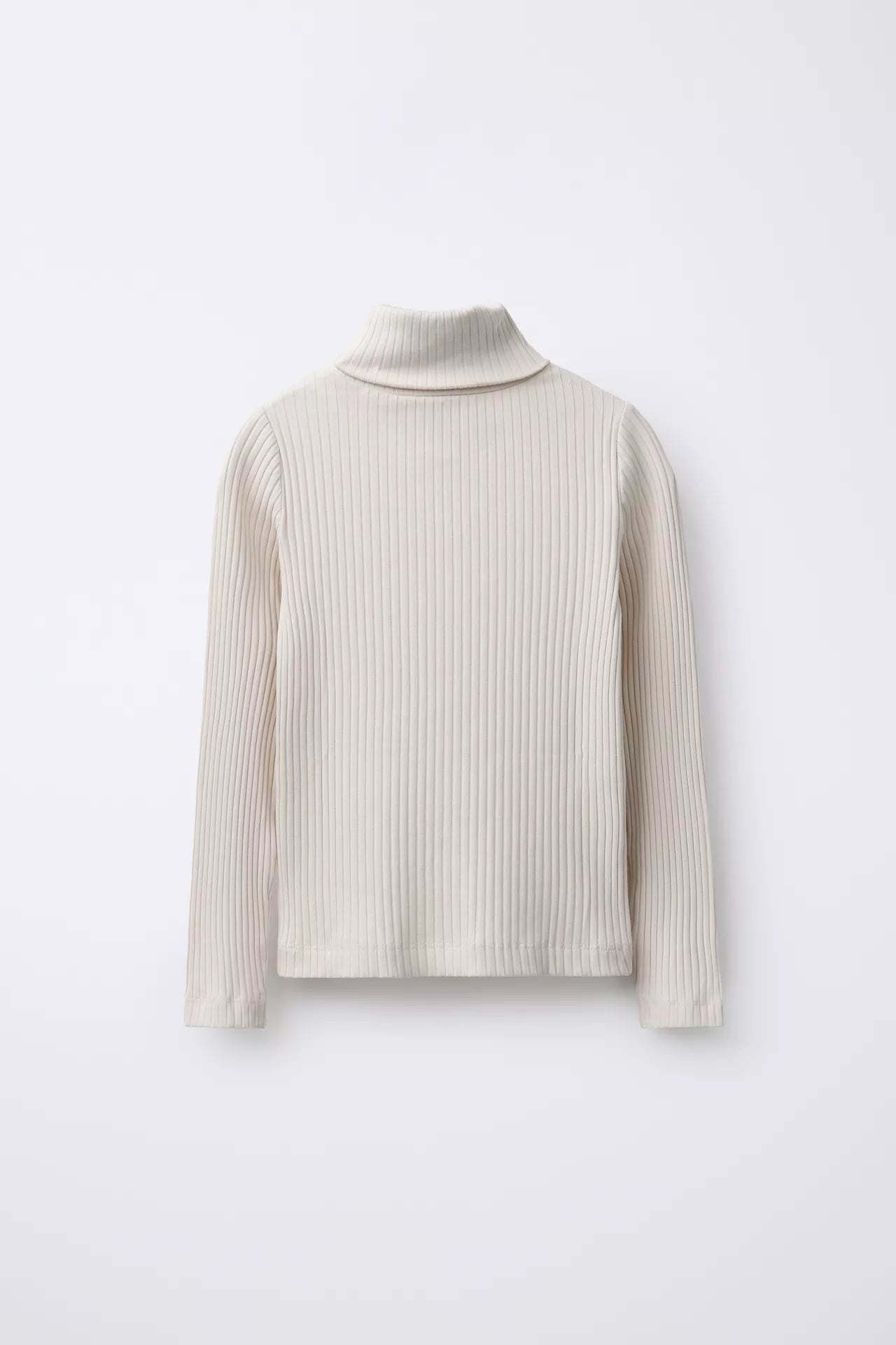 ESSENTIAL RIBBED TURTLE NECK - BEIGE