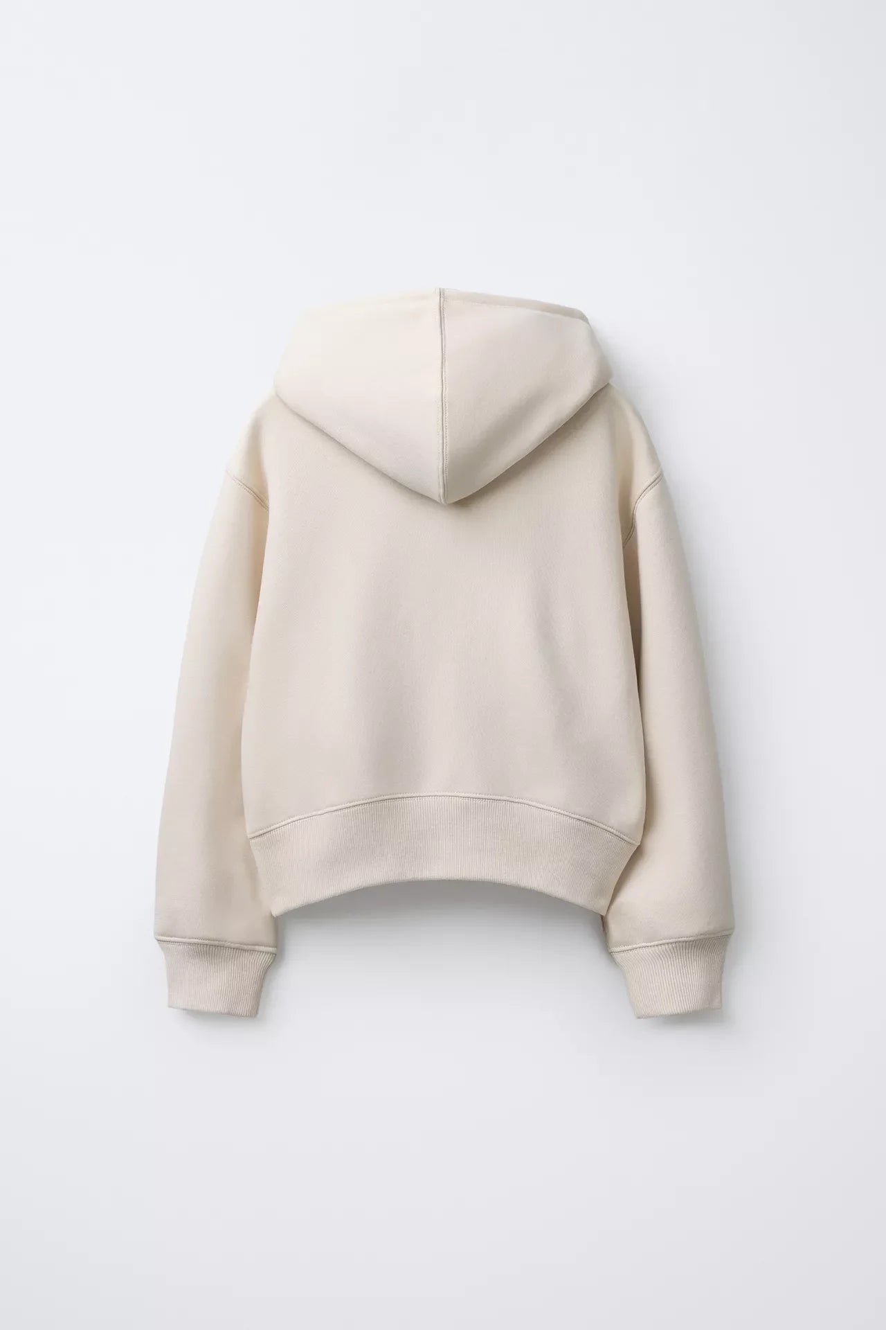 BASIC PATCH LOGO HOODIE - BEIGE