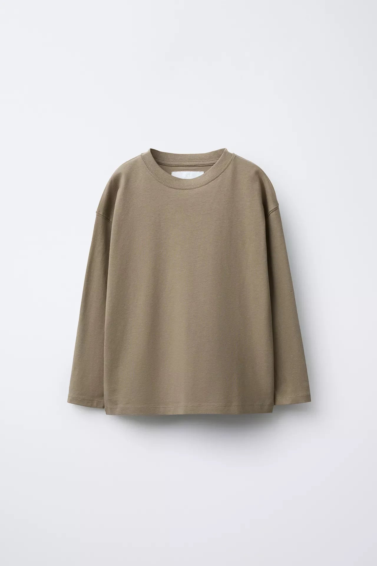 BASIC LONG SLEEVE T SHIRT - BEIGE